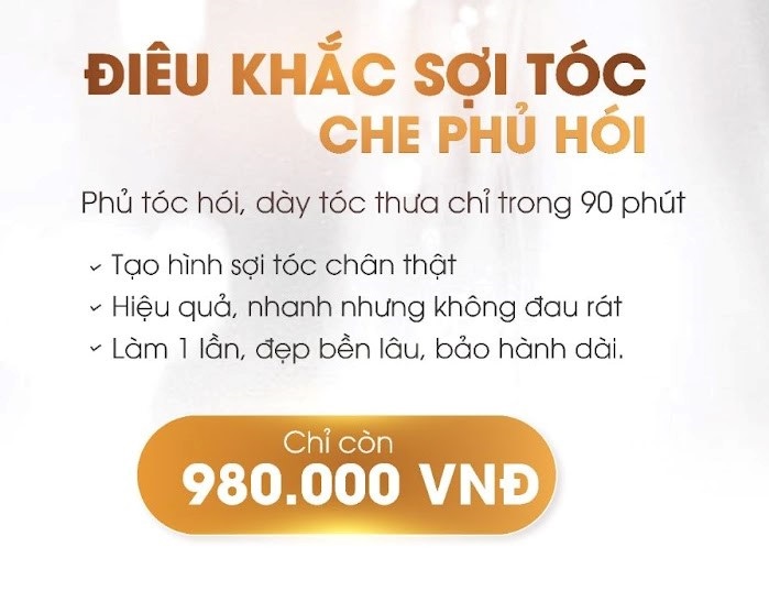Che Phủ Túc Thưa, Tóc Hói Cho Nam Nữ Bằng Điêu Khắc Sợi Tóc